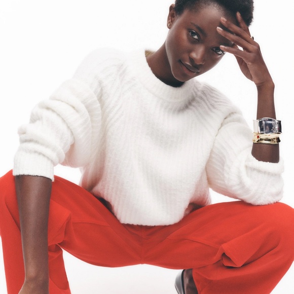 Madewell Ribbed Cotton-Blend Sweater Size S - Picture 1 of 7